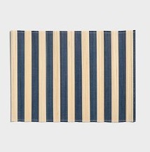 Klevering Placemat Bay Stripes Blue 47x34 cm - Bamboo