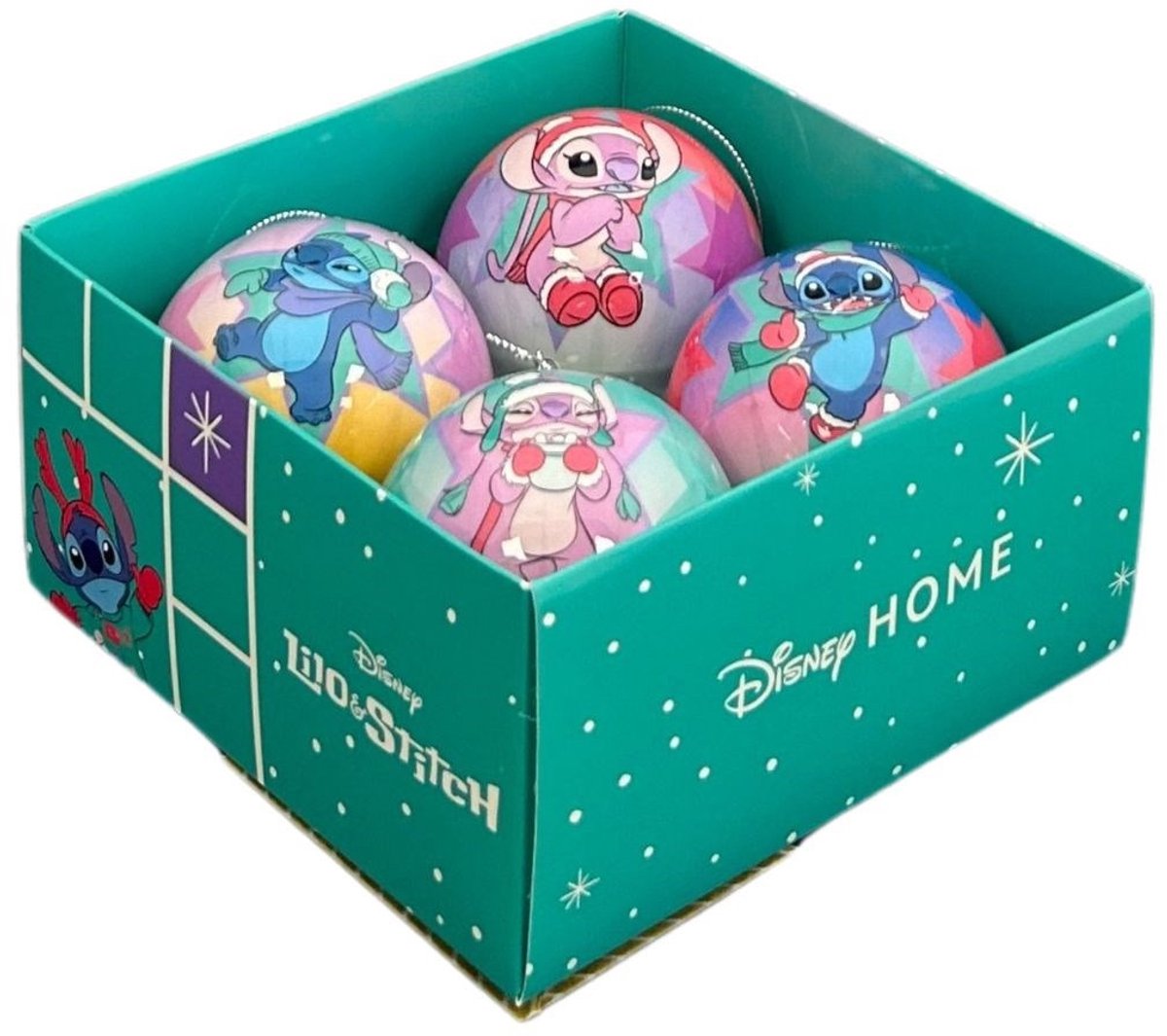 Disney Kerstbal Stitch set 4 stuks Disney Kerstbal Stitch set 4 stuks