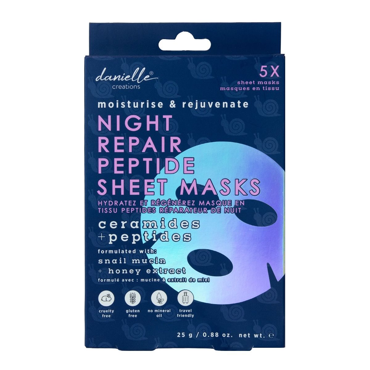 Danielle Creations Gezichtsmasker Slugging Snail Sheet Mask 5 stuks