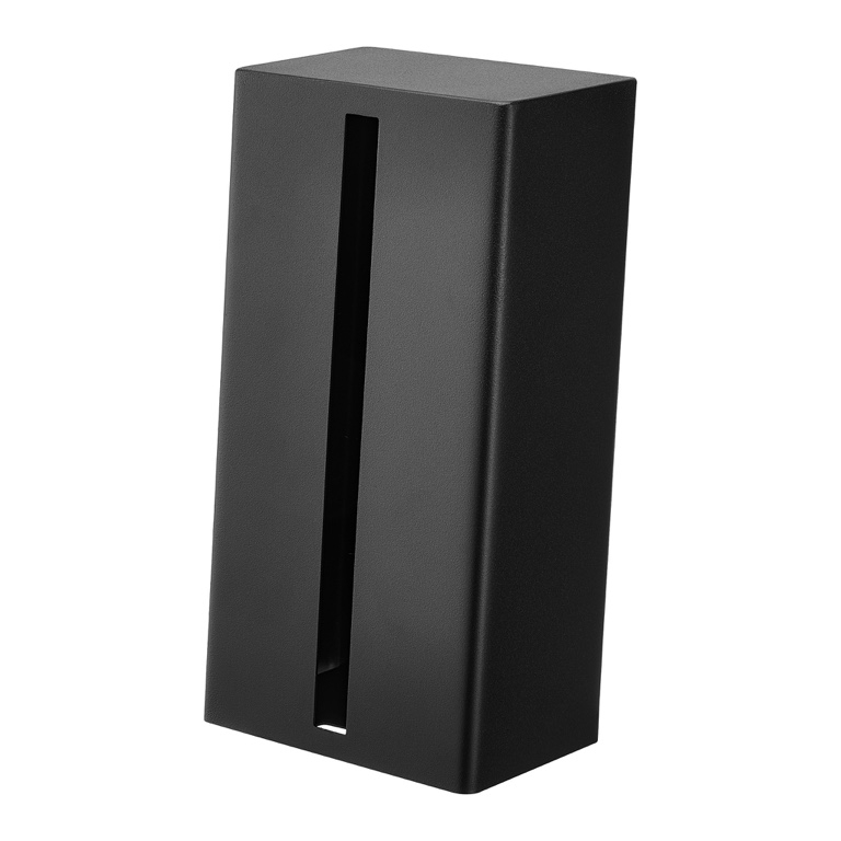 Yamazaki Tissue Box Tower Black 12.6x9.7x23.7 cm - Verticaal - Staal