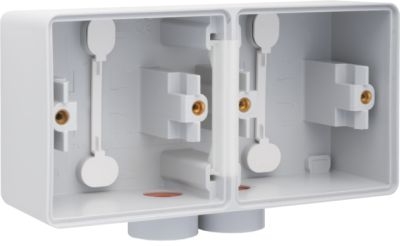 Niko New Hydro Horizontale Opbouwdoos voor 2 Functies met 1 x 2 Ingangen M20