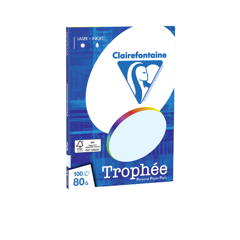 PPP Trophee Kopiepapier A4 Pastel Blauw - 80gr - 100 Vel