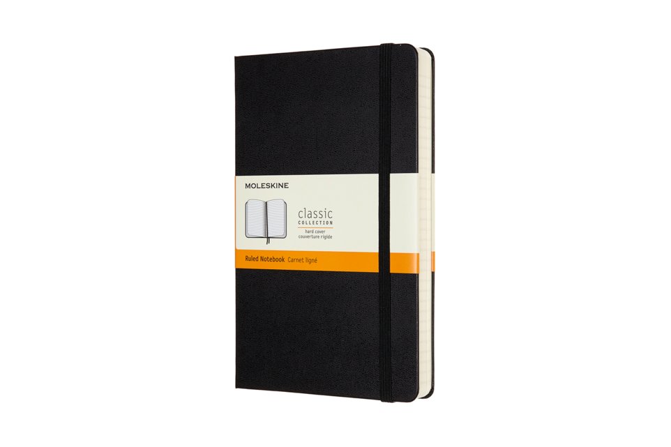 Moleskine Notebook Large Notes Expanded Hard Cover - Gelijnd - Zwart