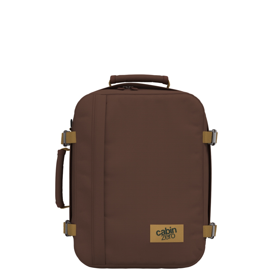 CabinZero Rugzak Classic 28 l - Belgian Chocolate - 39x29.5x20 cm - Cabincase - Underseater
