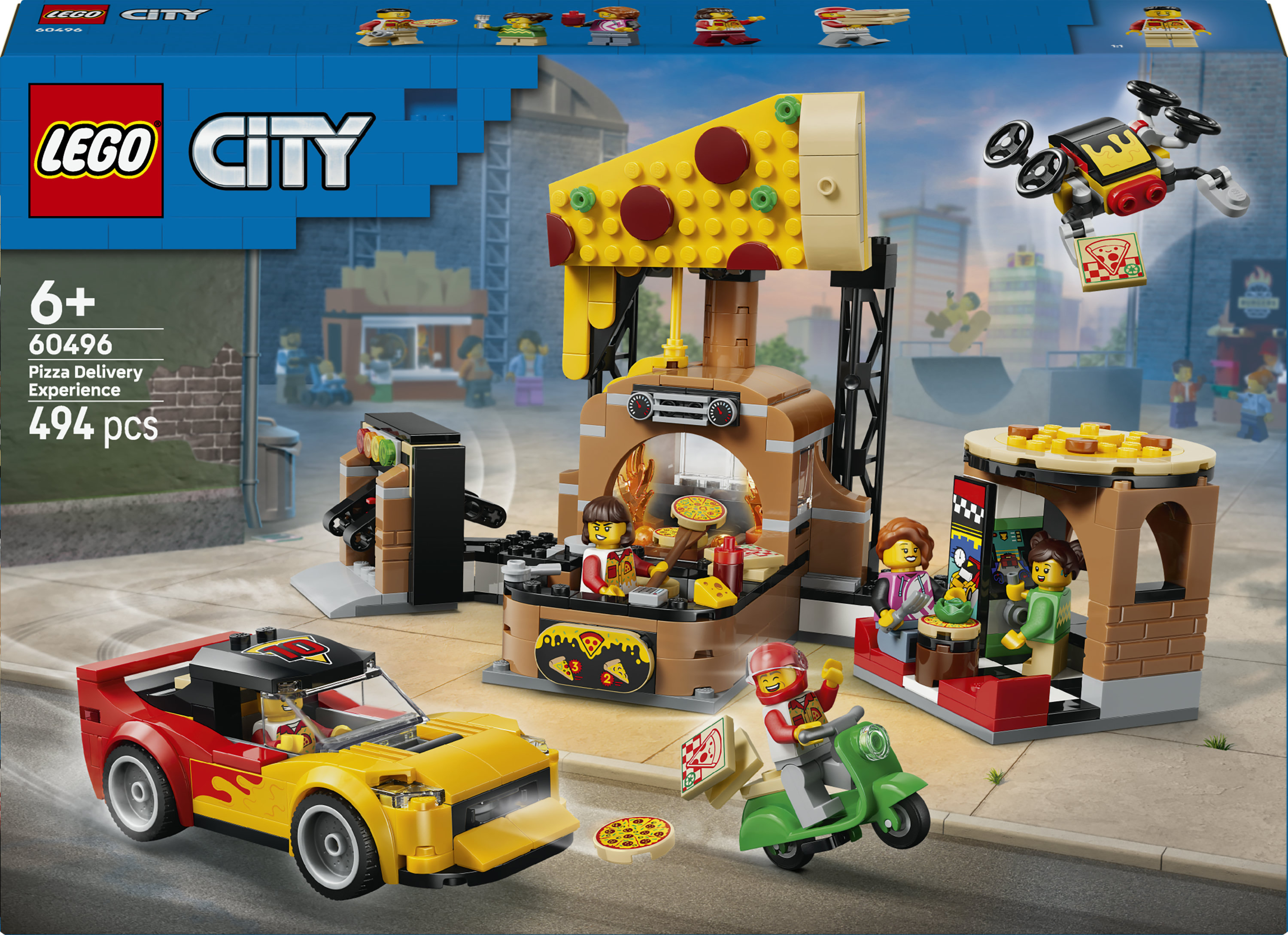 Lego City 60496 Pizzacentrale met Voertuigen