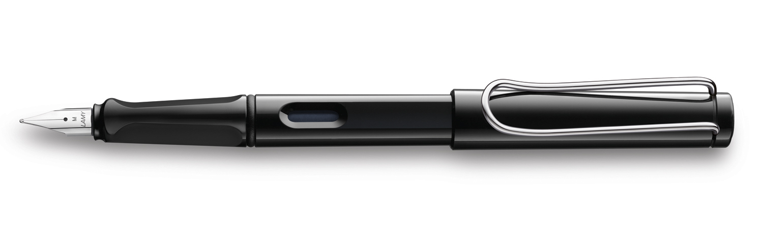 Lamy Vulpen Safari - Glanzend Zwart Medium Punt