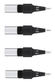 Yookers Fluidfiber Penpunt Eros 888 0.8mm - Black Chrome