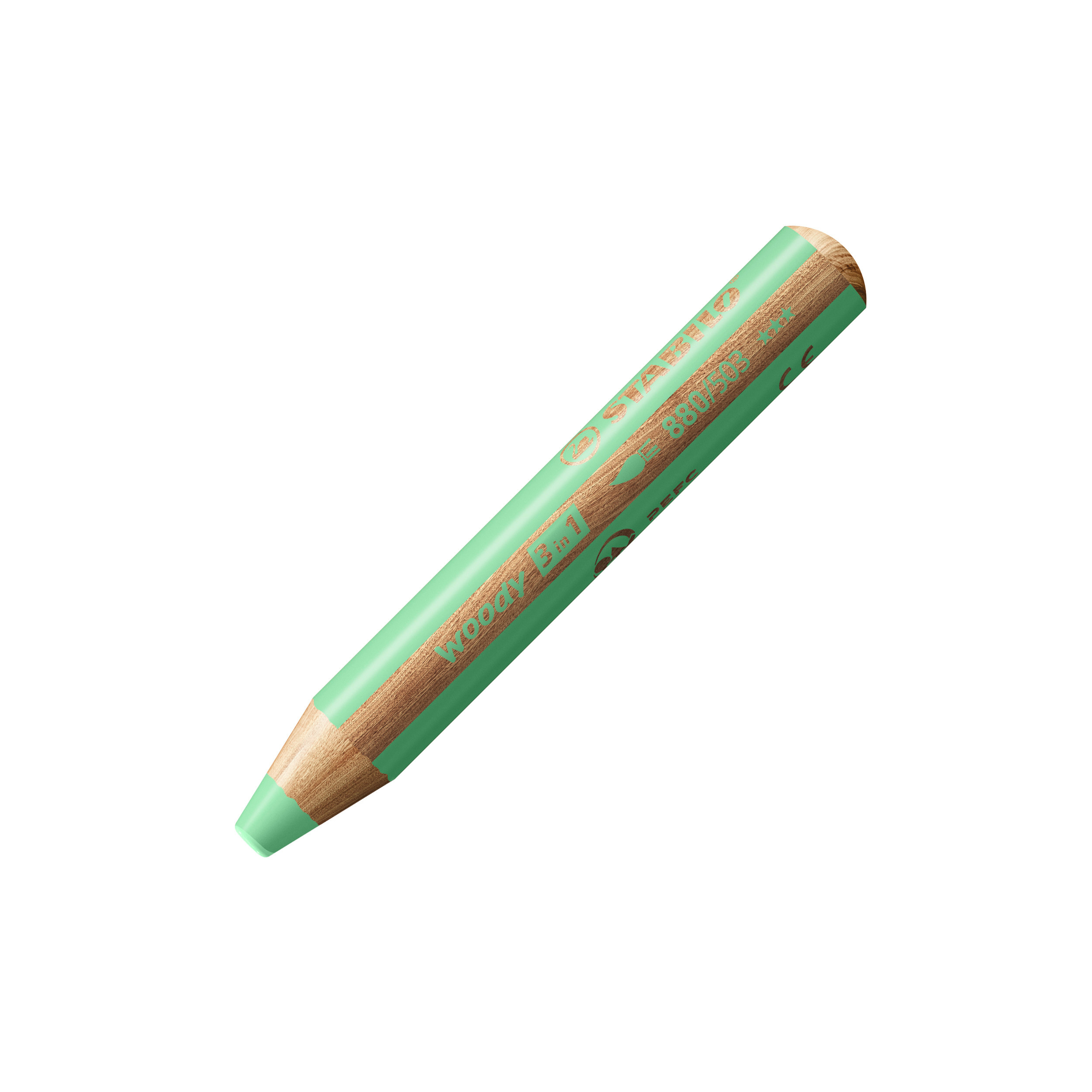 STABILO Woody 3in1 Kleurpotlood 10 mm - Pastel Groen