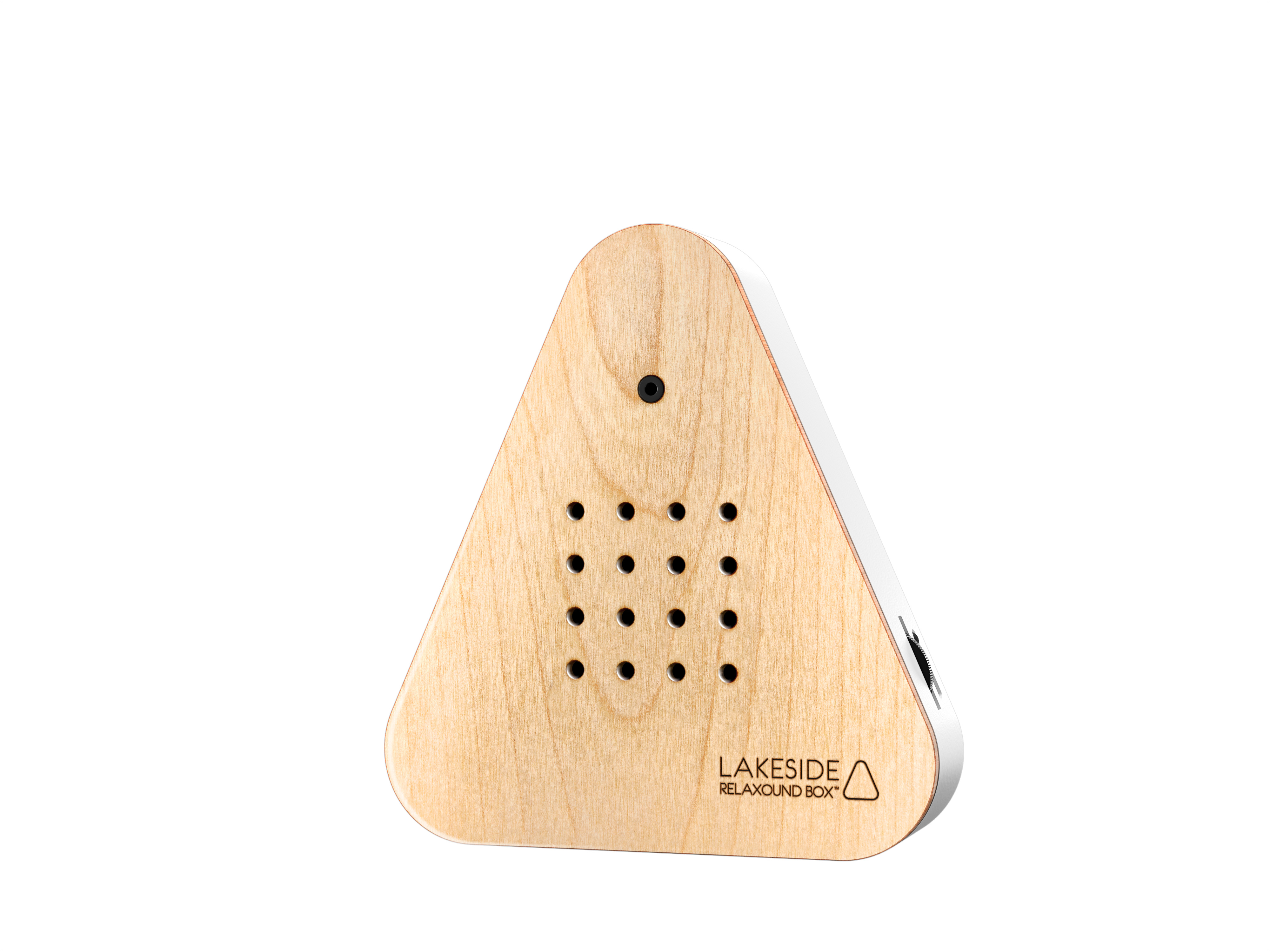 Relaxound Lakesidebox Oak - Box met Natuurgeluiden 2 min. - 11x2.8x11.8 cm - met Bewegingssensor - Oplaadbaar via micro-USB (incl.) - Wit/Hout