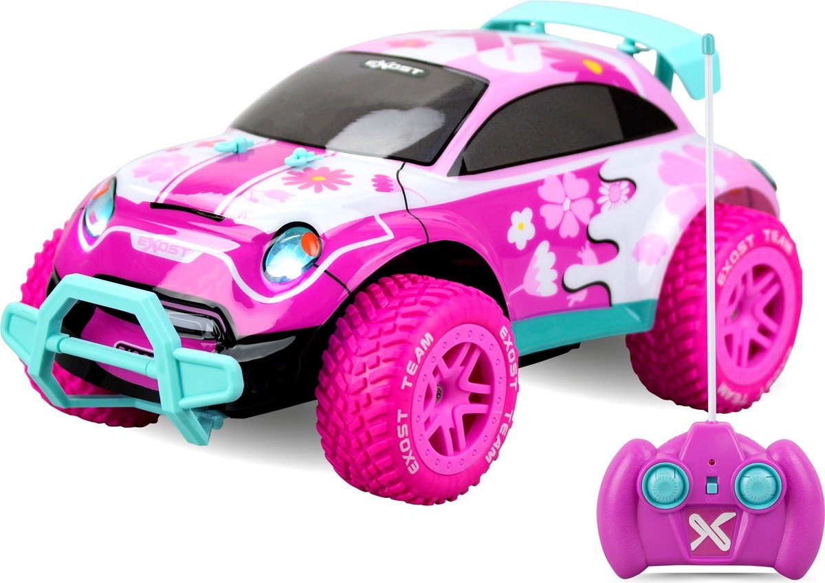 Pixie 1/12 Roze telegeleide wagen 2.4 Gh