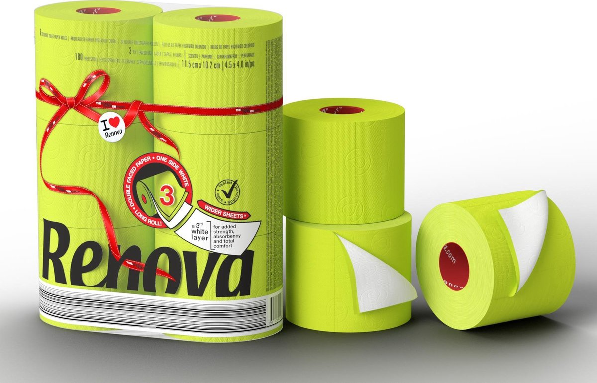 Renova Toiletpapier Red label Groen 6 rol