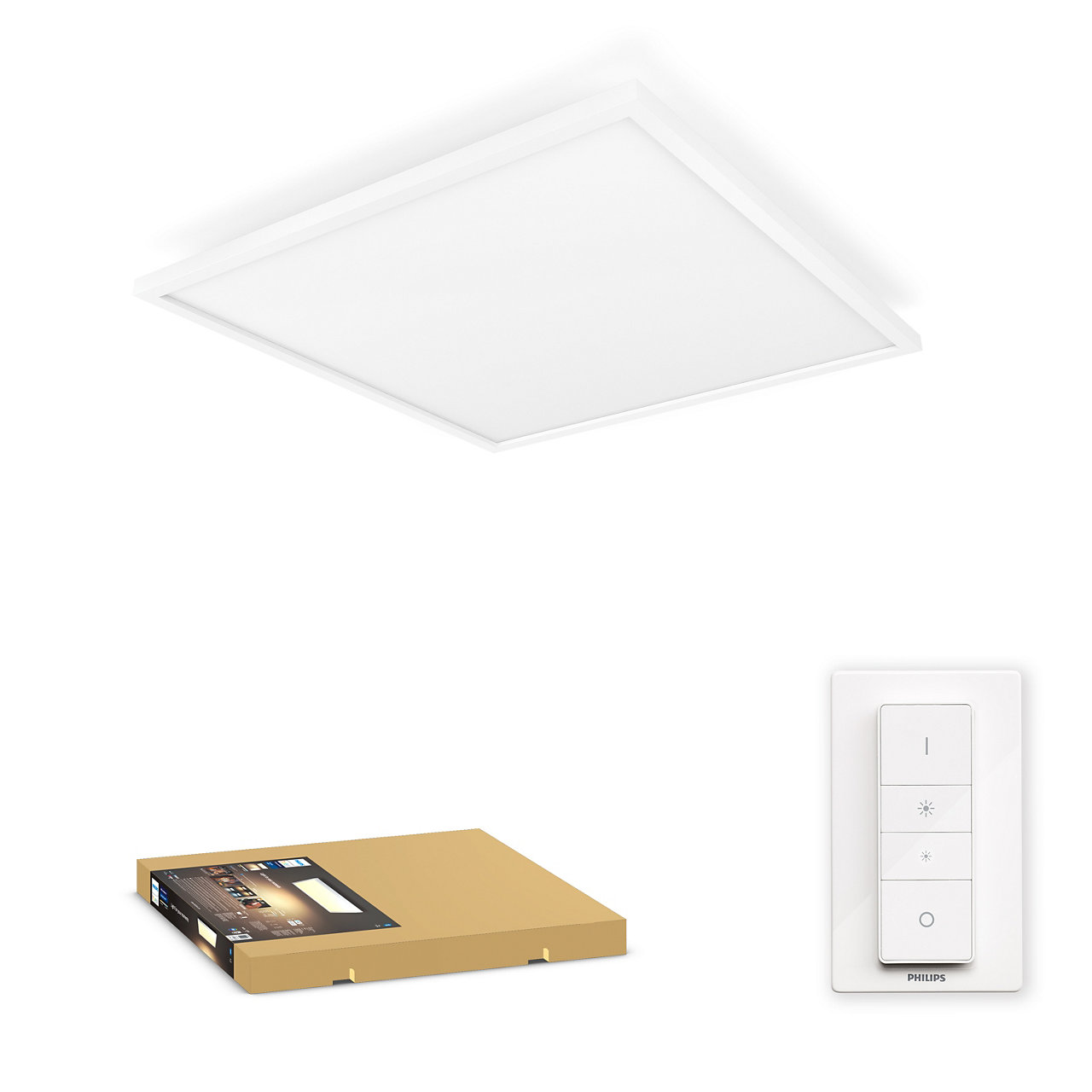 Philips Hue Plafondlicht Aurelle Wit 60x60 cm 39W White Ambiance met Switch