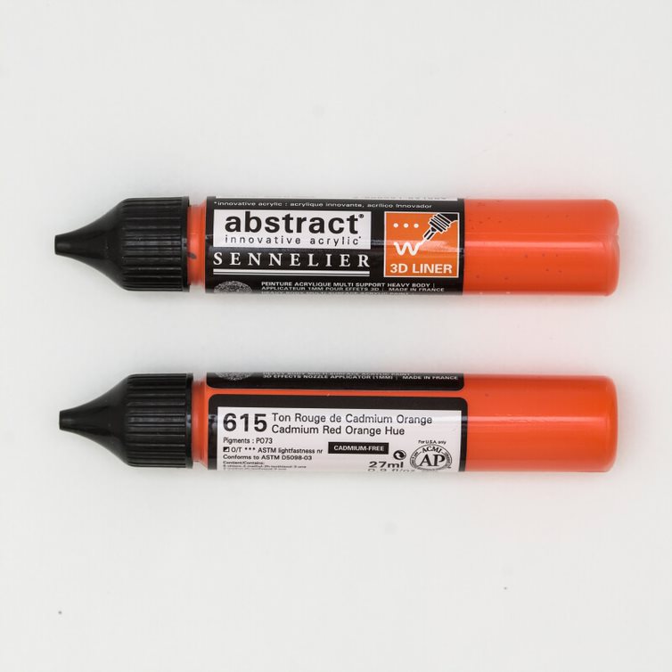 Sennelier Abstract Acrylverf 3D Liner 27 ml - Cadmium Oranje Rood