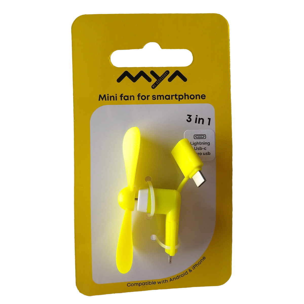Smartphone Ventilator USB Geel