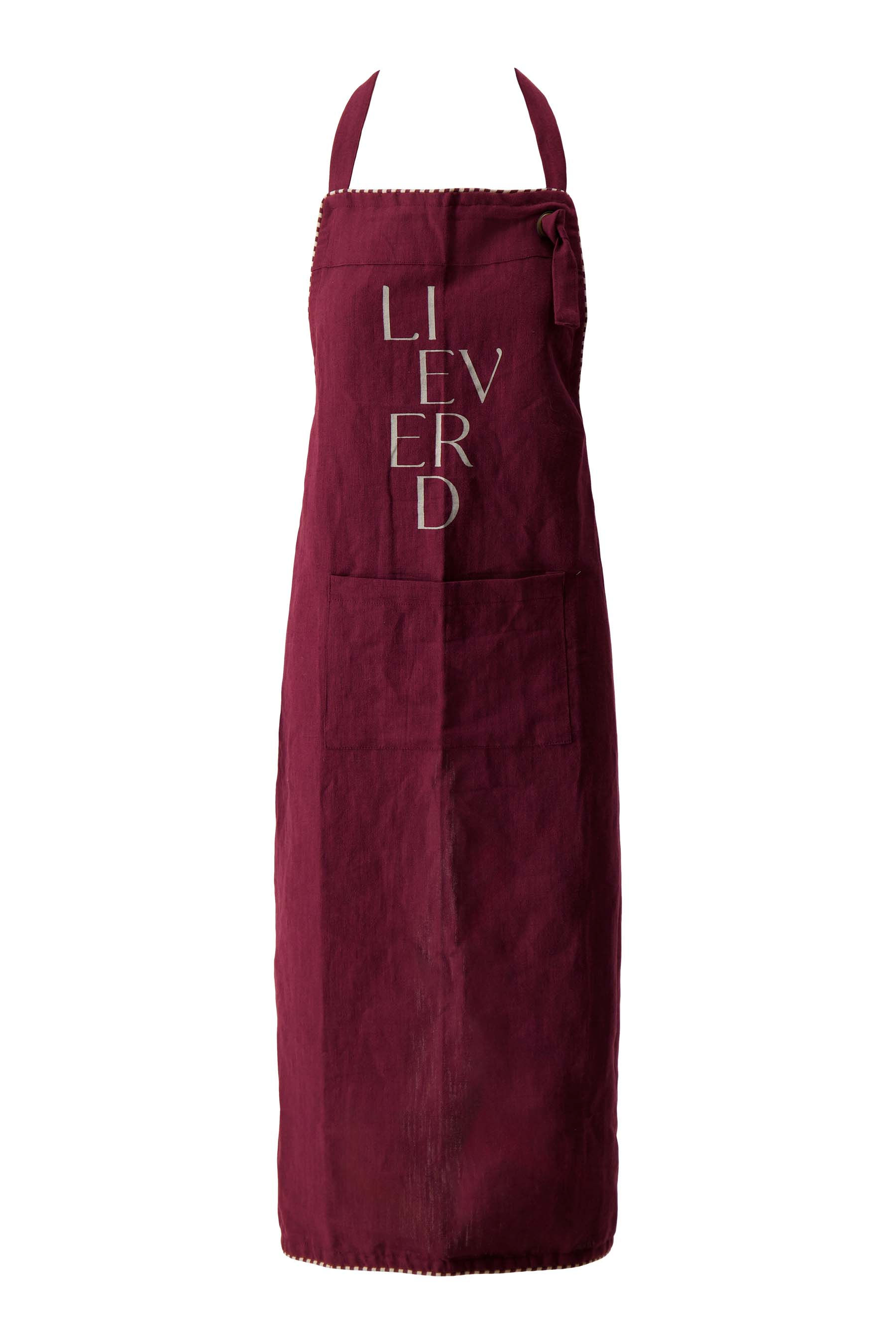 Zusss Keukenschort Lieverd Wit-Rood 109x72 cm