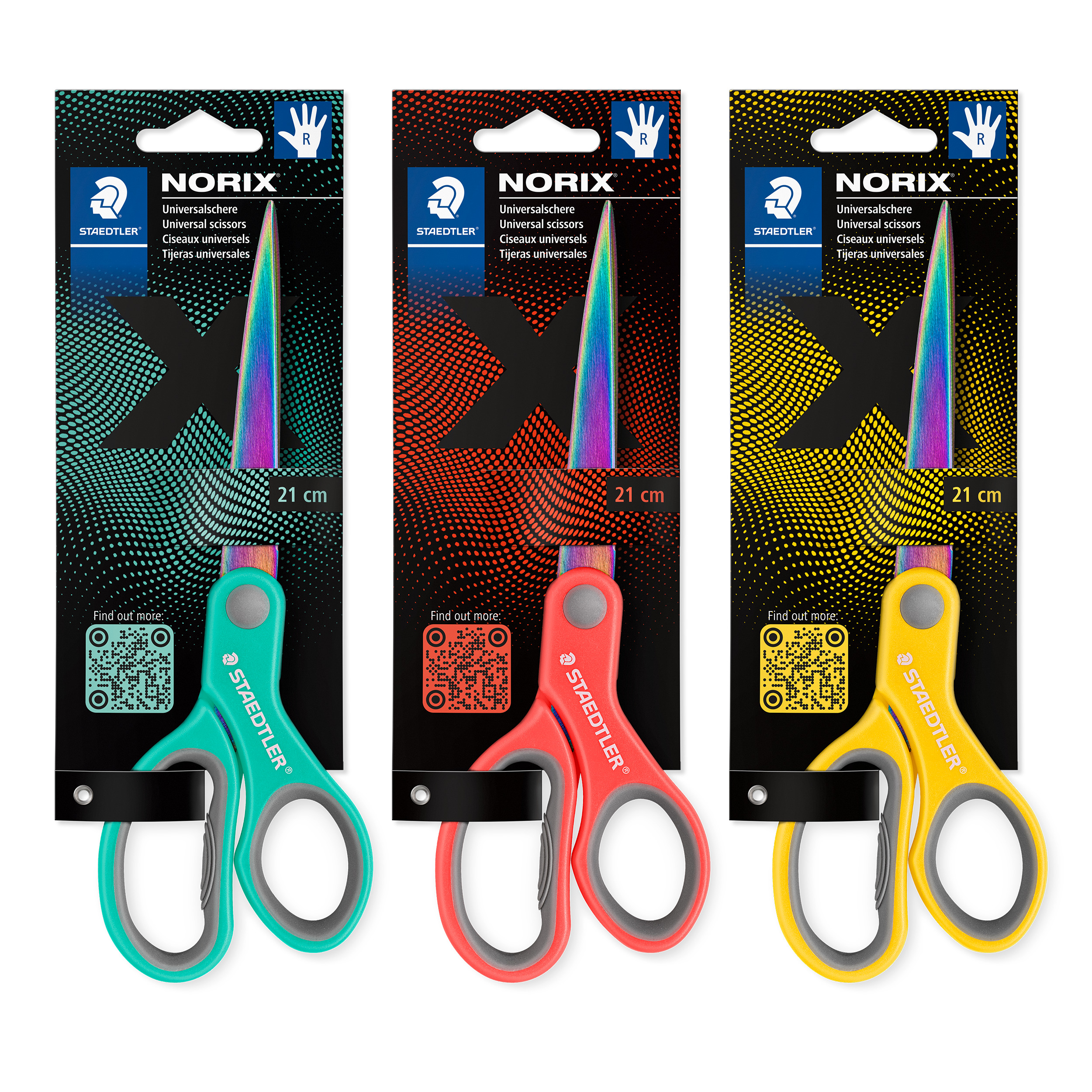Staedtler Schaar Norix Rechtshandig 21 cm assorti - Blister - per stuk