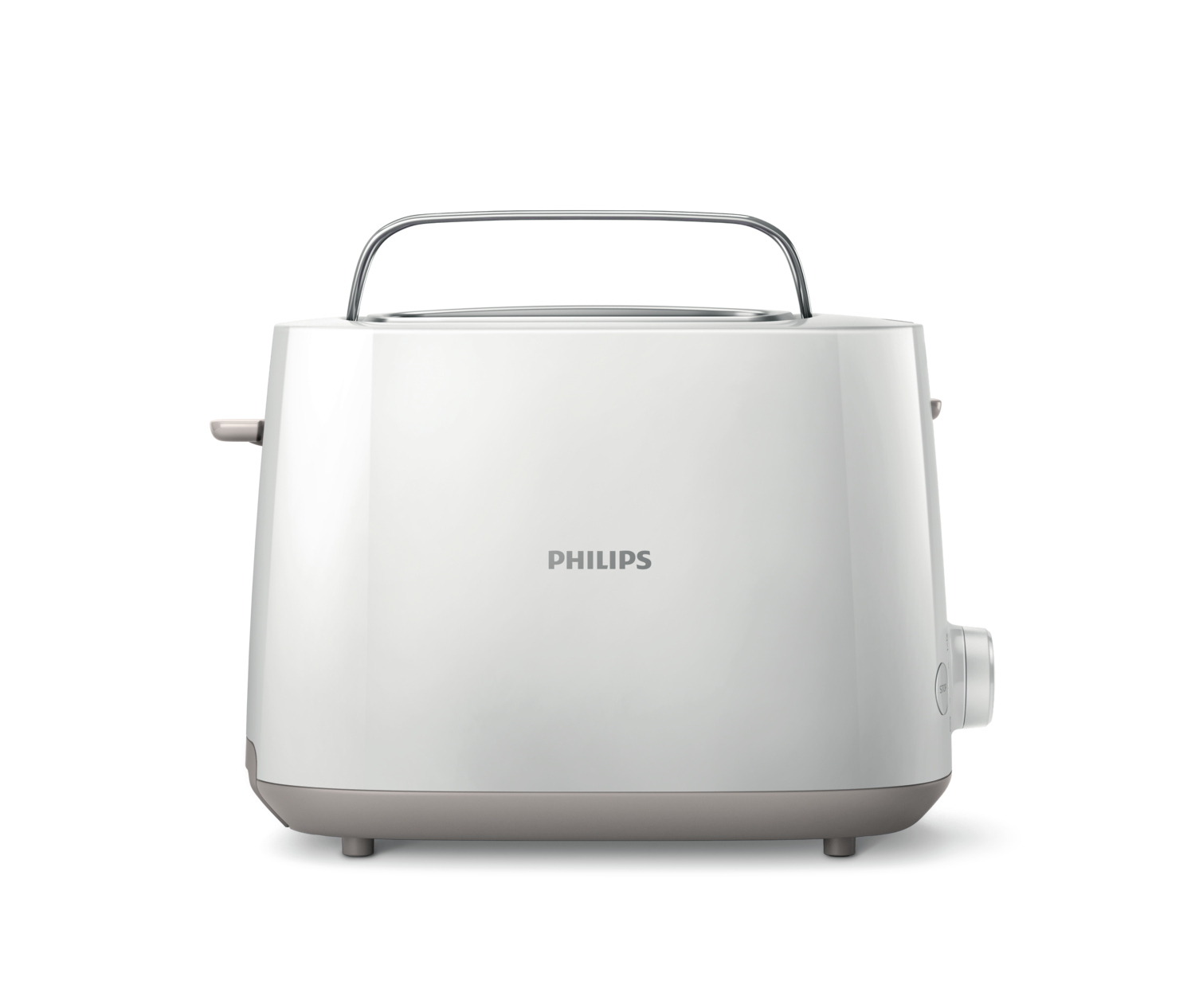Philips Broodrooster Wit, 2 korte sneden Auto Off - Defrost