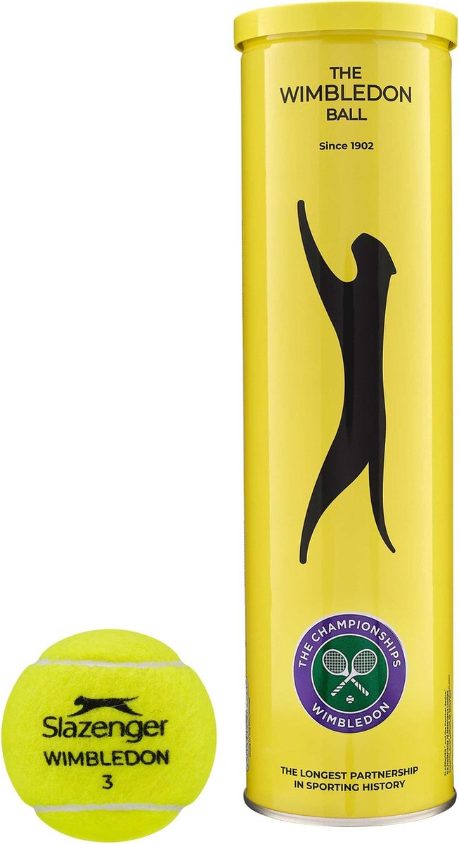 Slazenger Tennisballen Wimbledon Tube - 4 Stuks