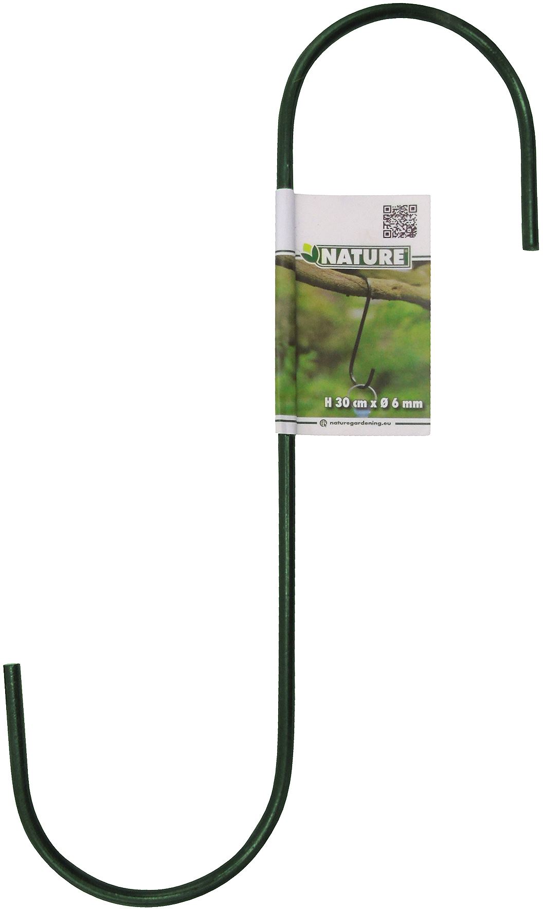 NATURE S-Haak 30 cm x Diameter 6 mm Groen