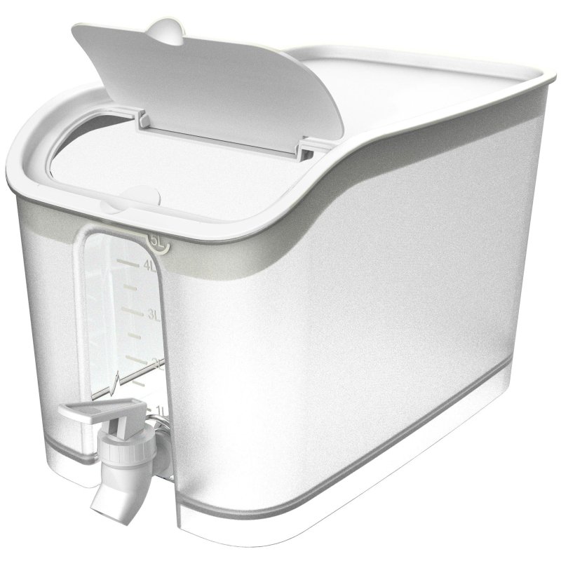 Drankdispenser 5l met Kraan & Vulklep - 19x31.7x18.4 cm
