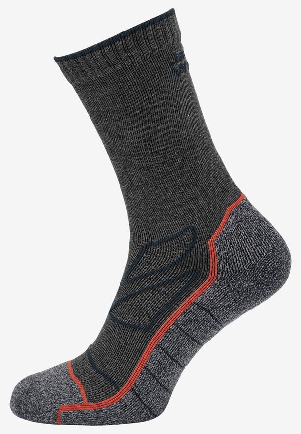 Jack Wolfskin Sportsokken Heren Vojo CI C Dark Grey - maat 41-43