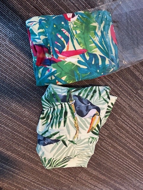 Stretchhoes Statafel Jungle Vogel 80x120 cm