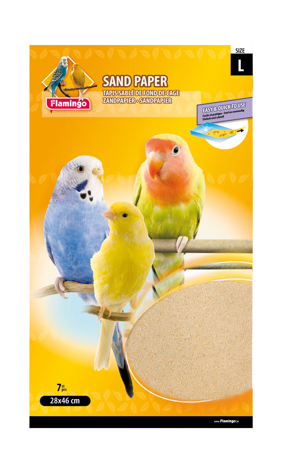 Flamingo Zandpapier Groot 7 stuks - 28x46 cm