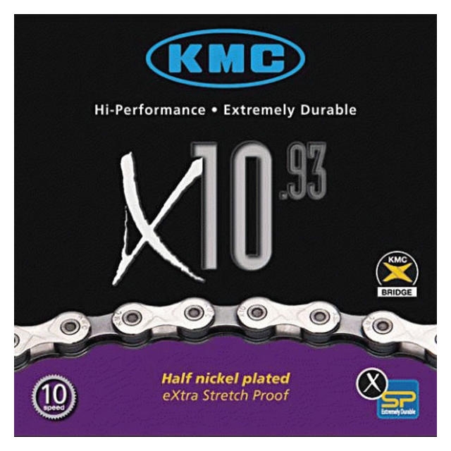 KMC Fietsketting X10.93 114 schakels 10 Speed - Zilver/Grijs
