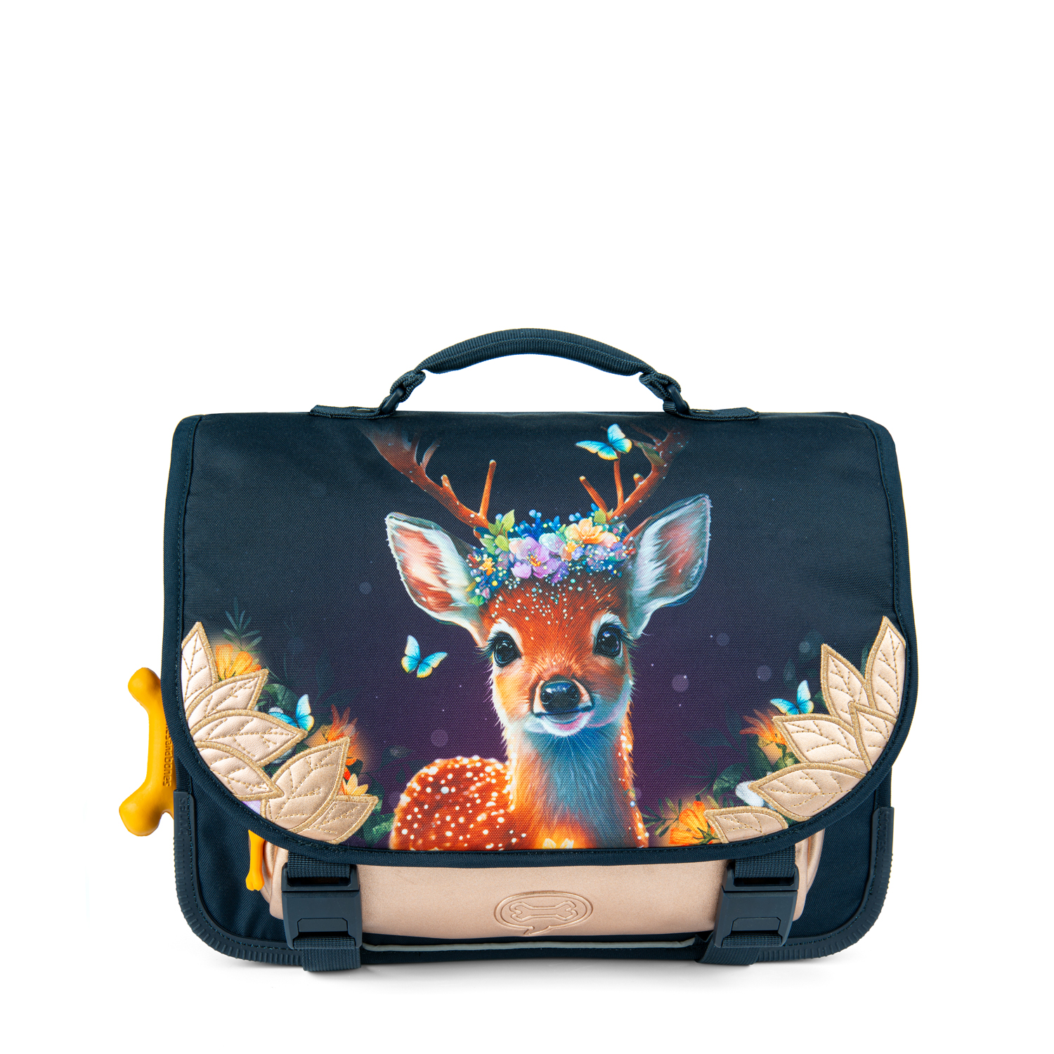 STONES and BONES Boekentas Lotus PL 13l Fairy Fawn Navy 38x14x28 cm