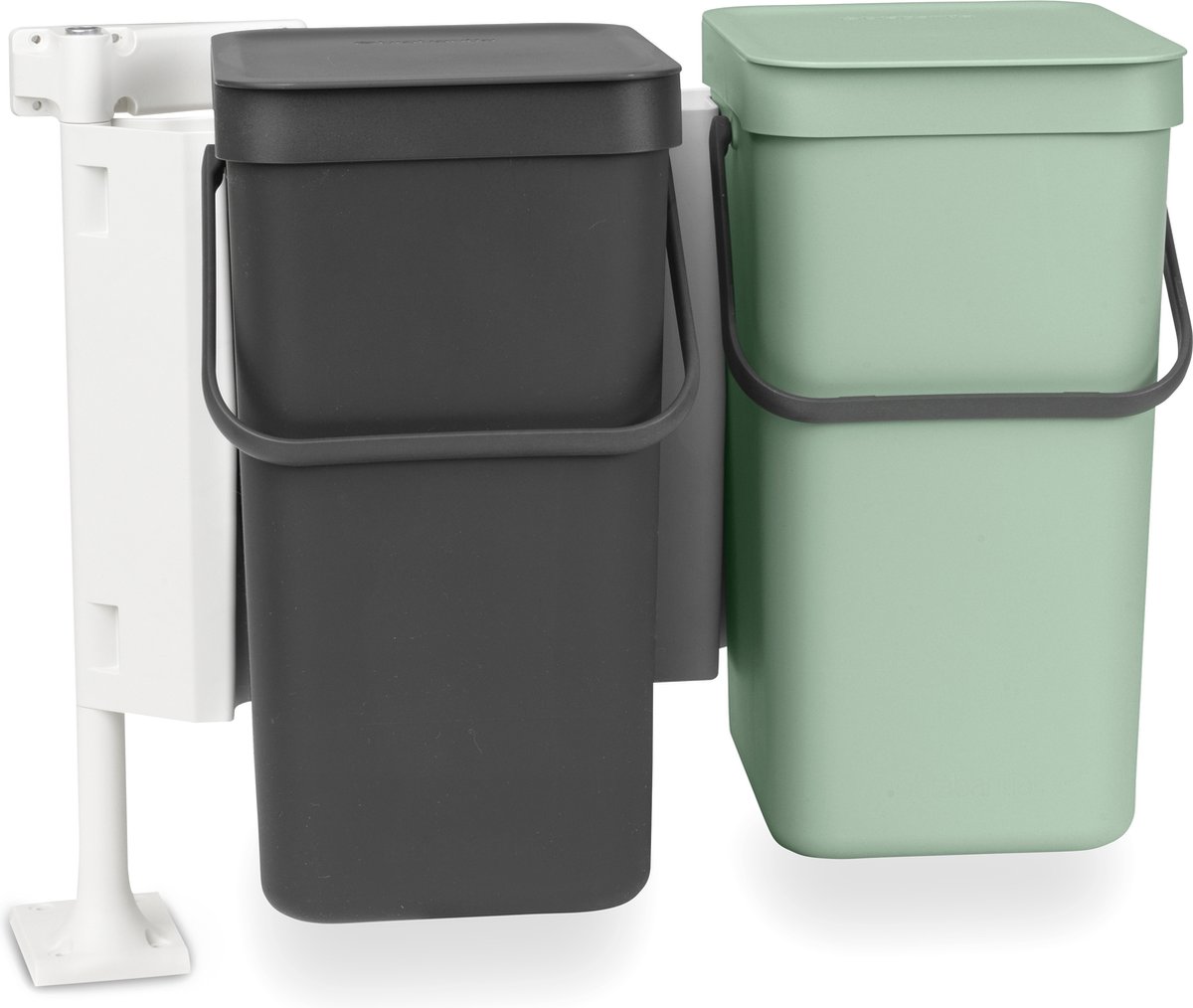 Brabantia Inbouwemmer Sort & Go 2x12l Jade Green/Dark Grey