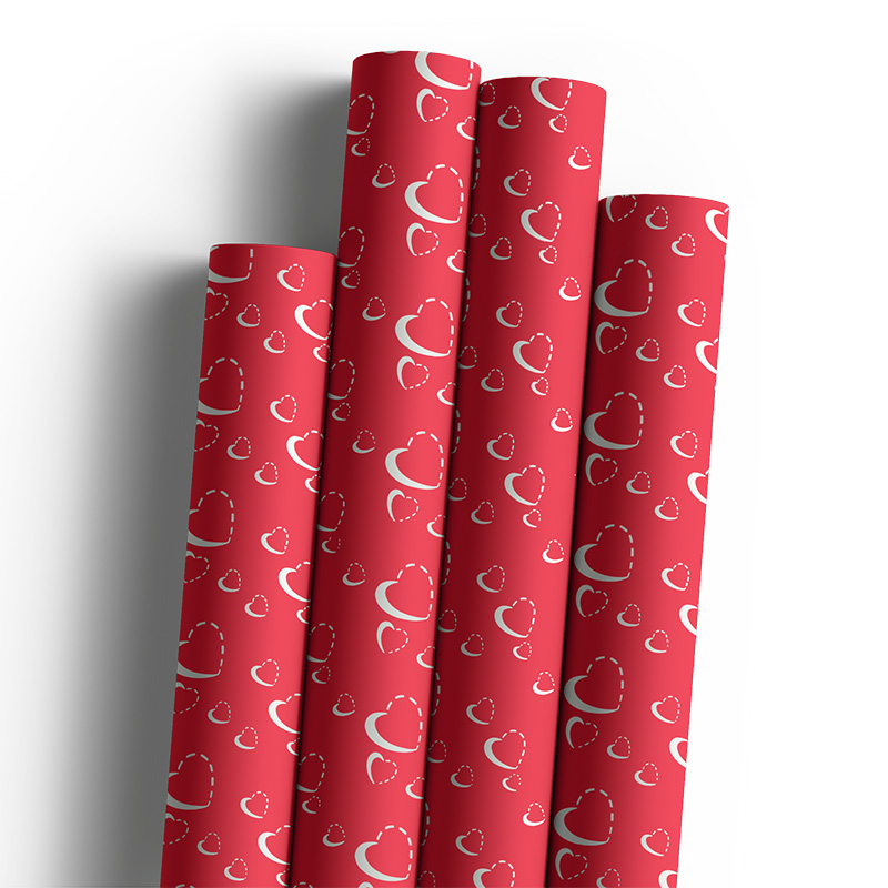 Geschenkpapier Silver Hearts 200x70 cm