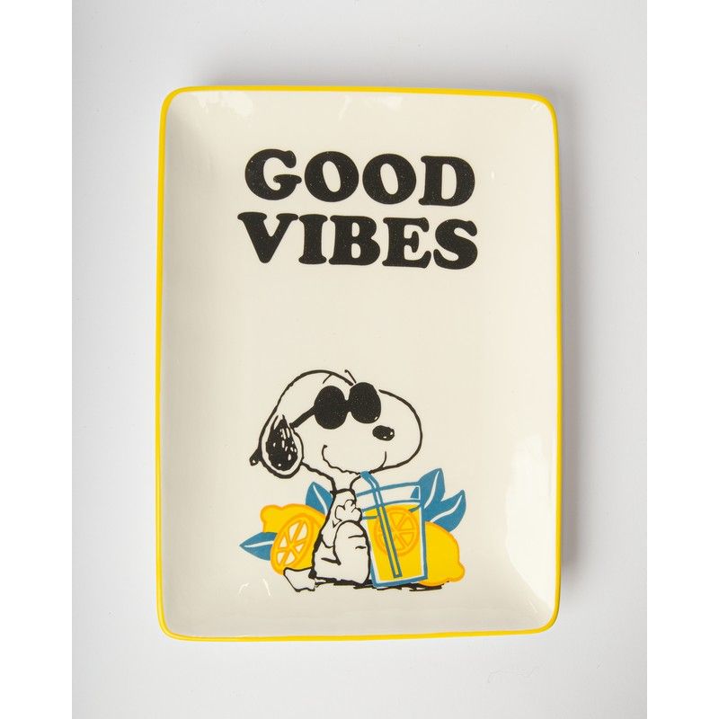 Blogo Tray Snoopy Good Vibes 22x16x1.6 cm - Porselein