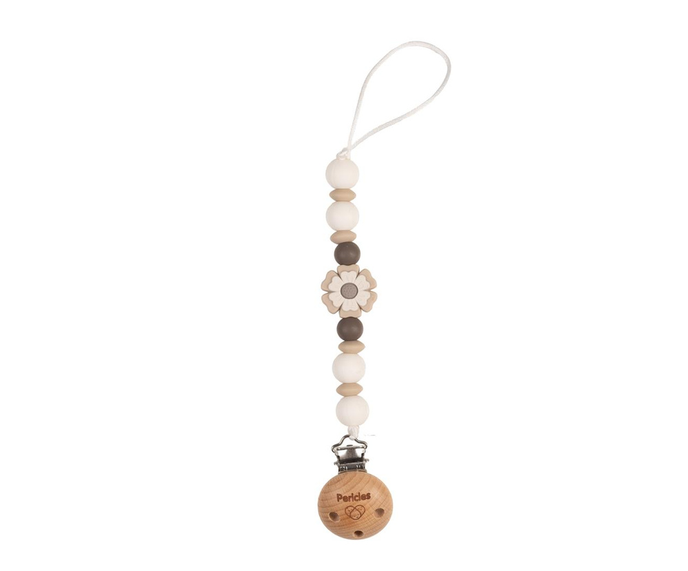 Pericles Fopspeenketting Bloem Sand