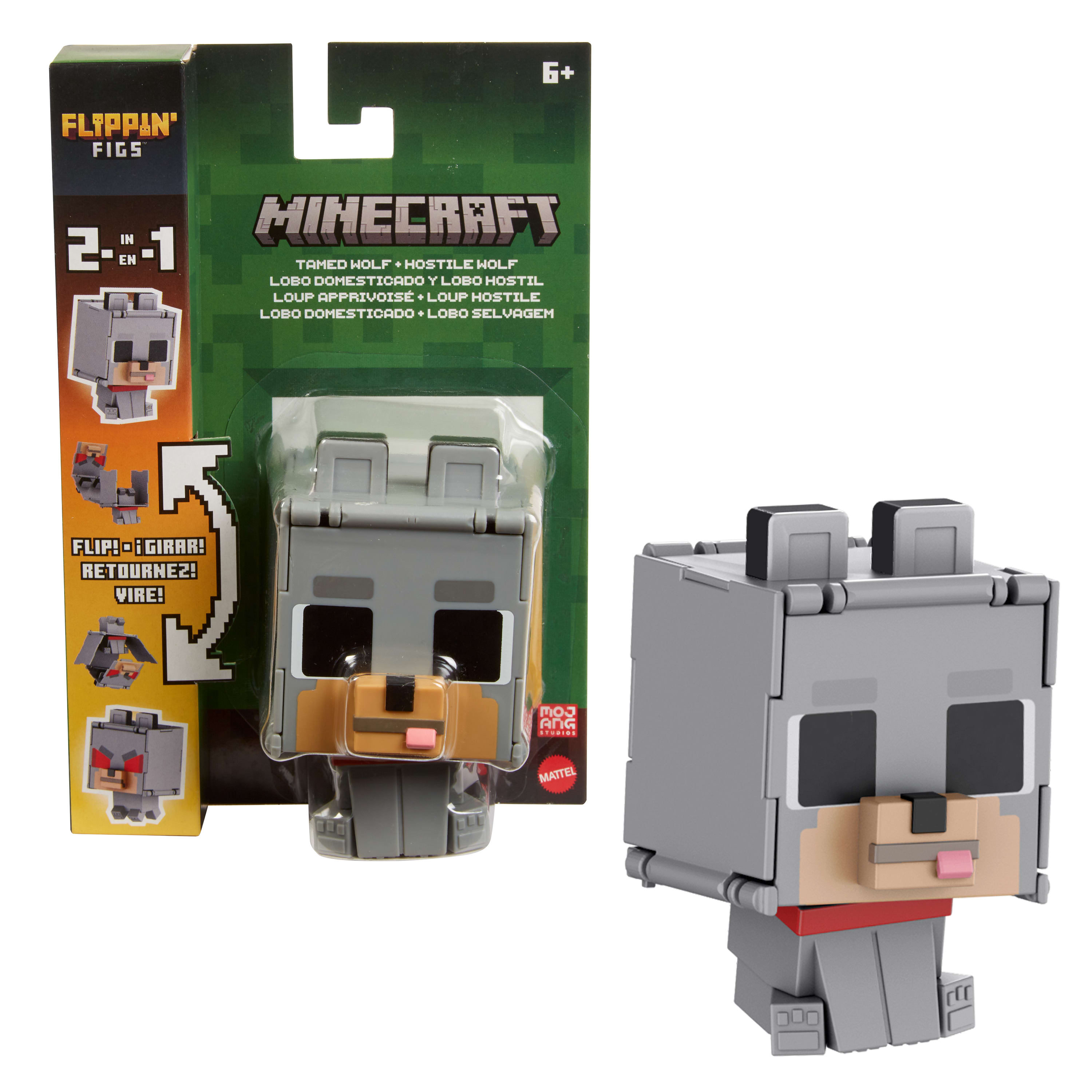 Minecraft flippin Figs 2 in 1, assorti - prijs per stuk