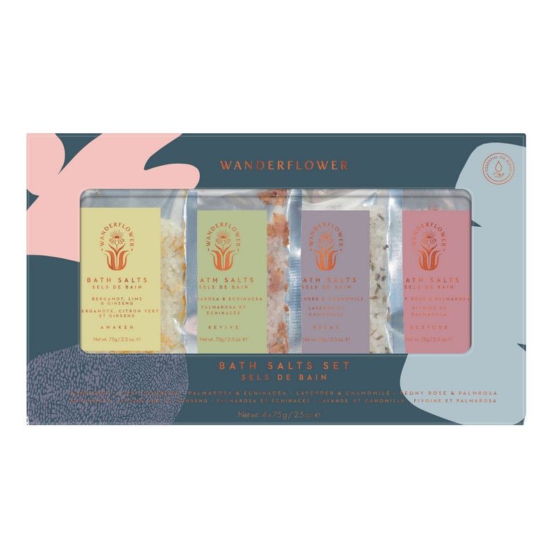 Wanderflower Badzout set 4 stuks 75g