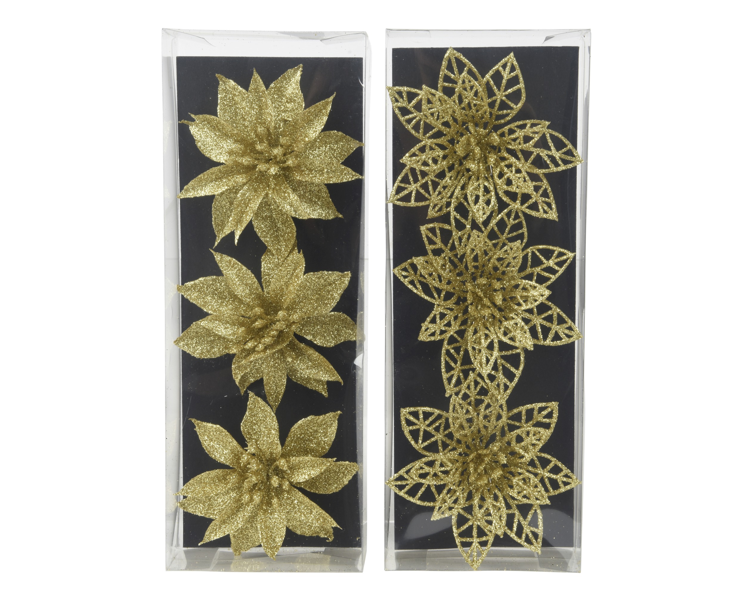 Bloem Lichtgoud op Clip set 3 stuks - assorti - prijs per set