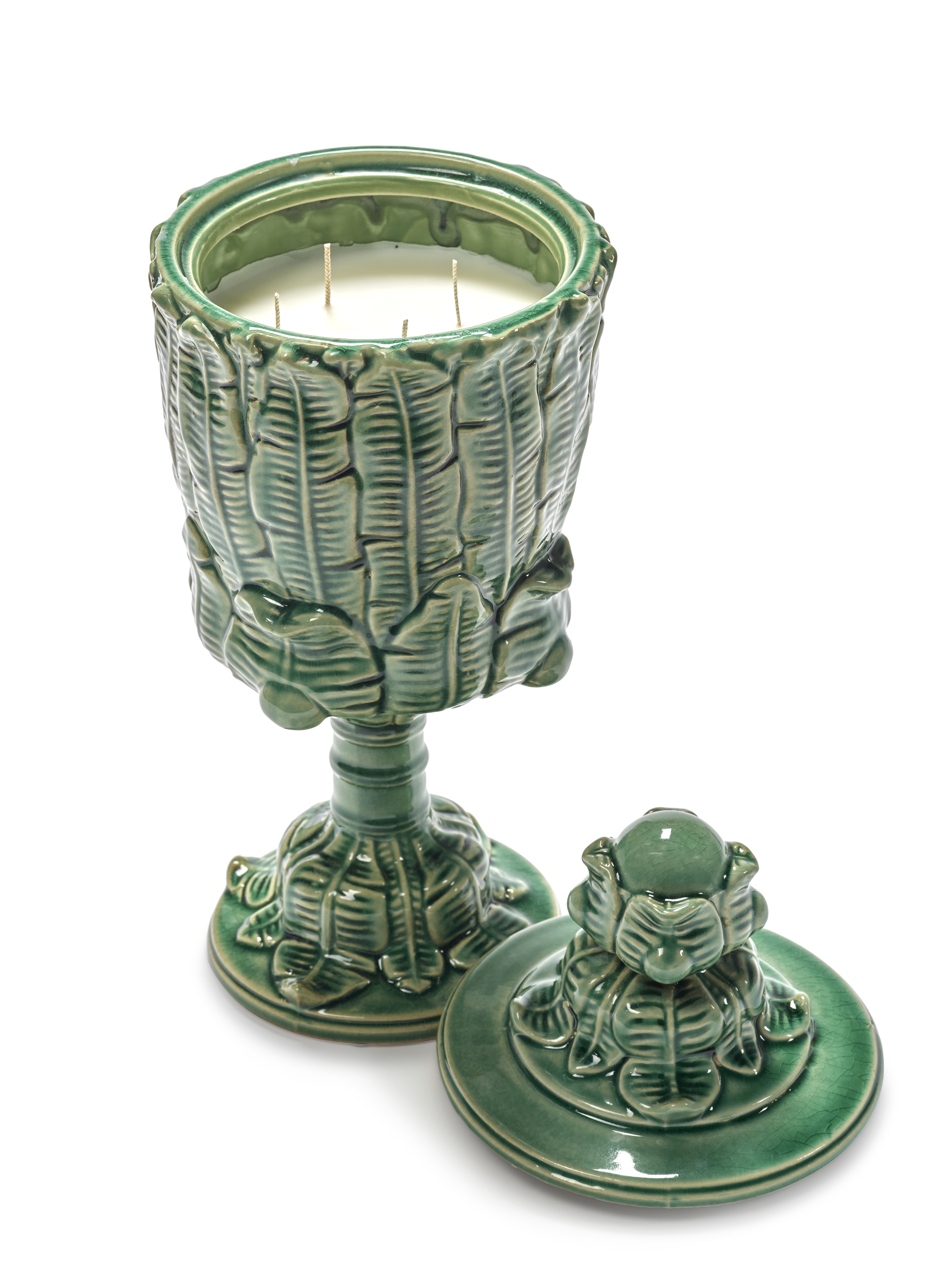 Serax Geurkaars Green Palm M 15.5x39 cm - by Catherine Martin