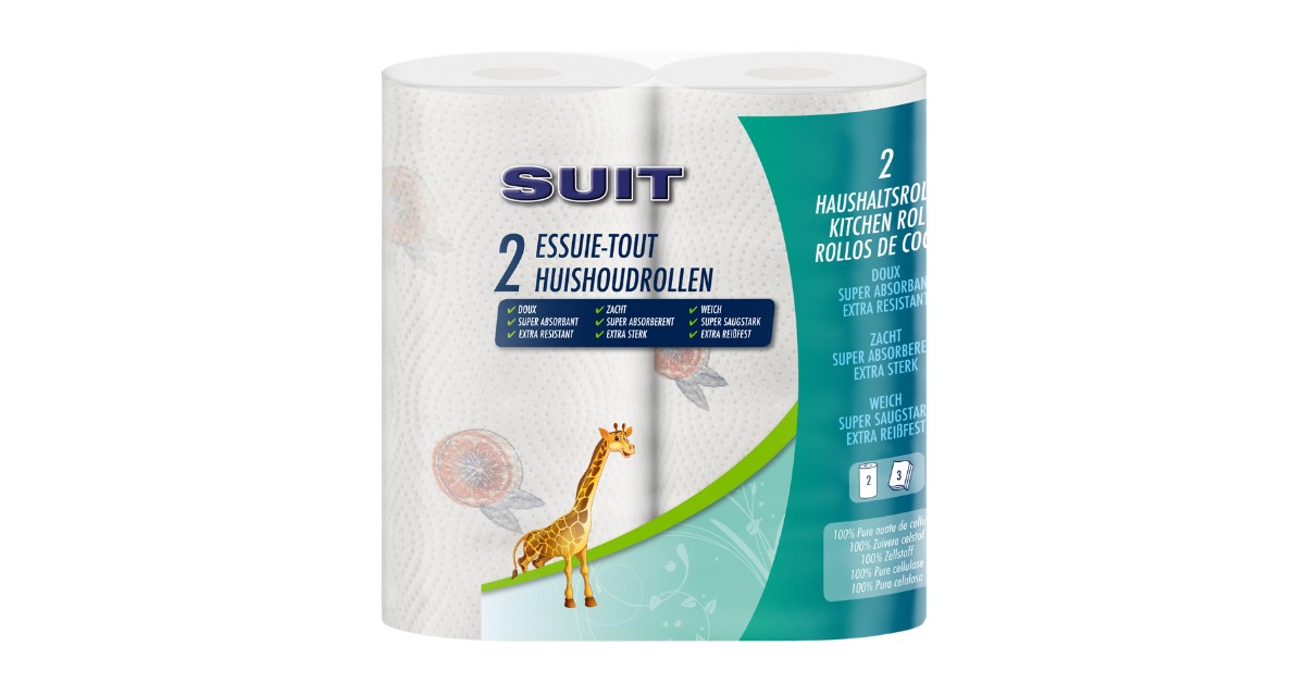 Suit Keukenpapier Wit 2 Rol