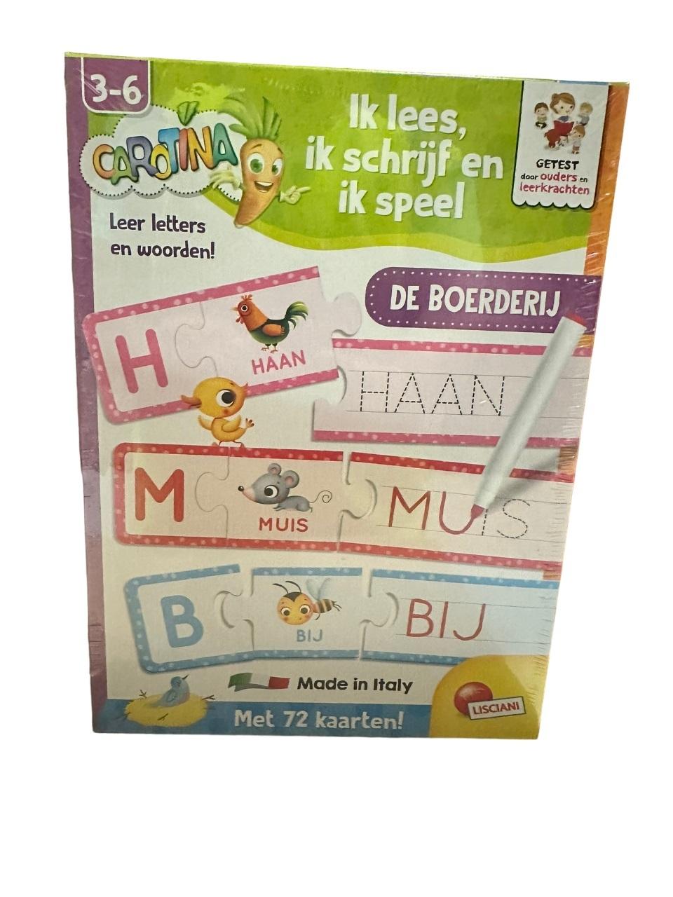 Carotina, Ik lees, Ik schrijf en ik speel