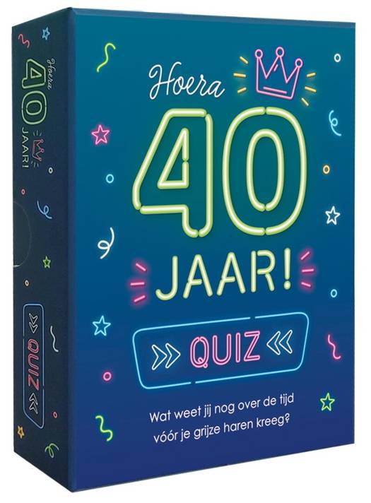 Speelkaarten Box - Quiz Hoera 40 jaar!