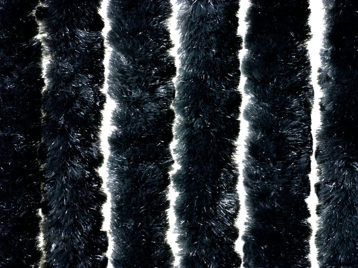 Deurgordijn Kattenstaart Zwart 220x100 cm