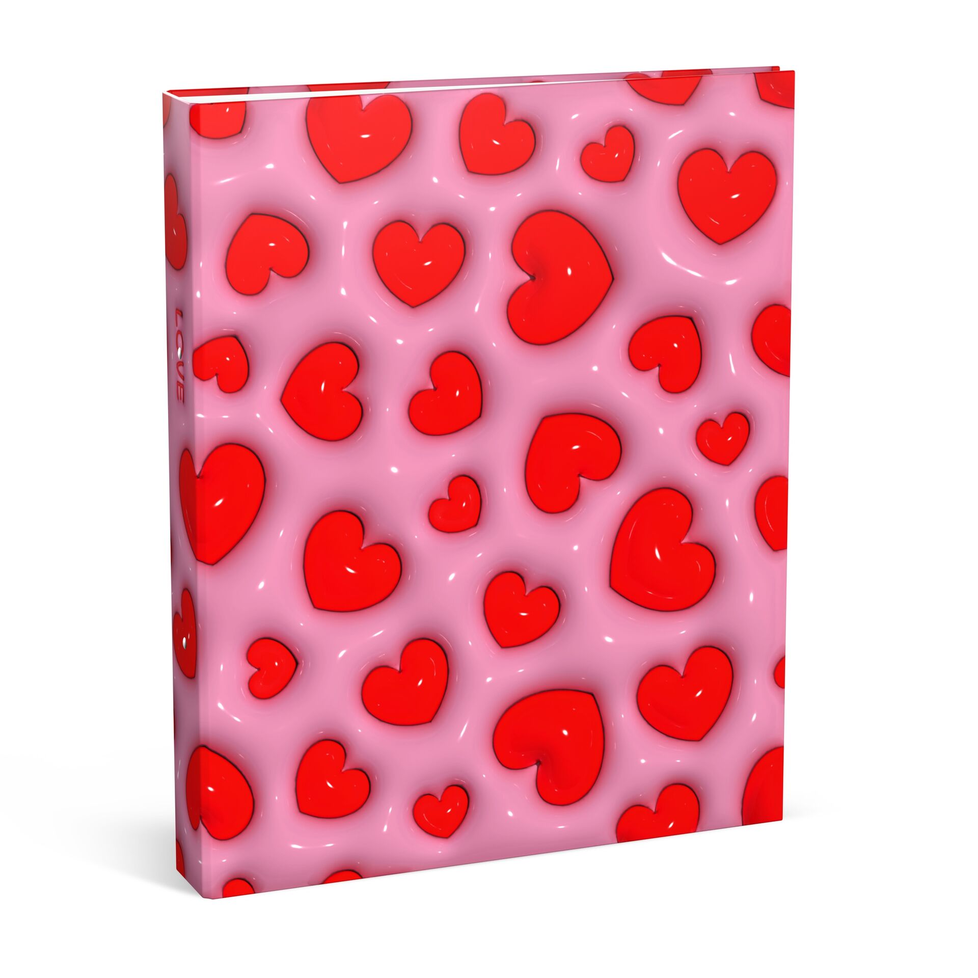 Love Ringmap A4 Rug 4.5cm Pink-Hearts