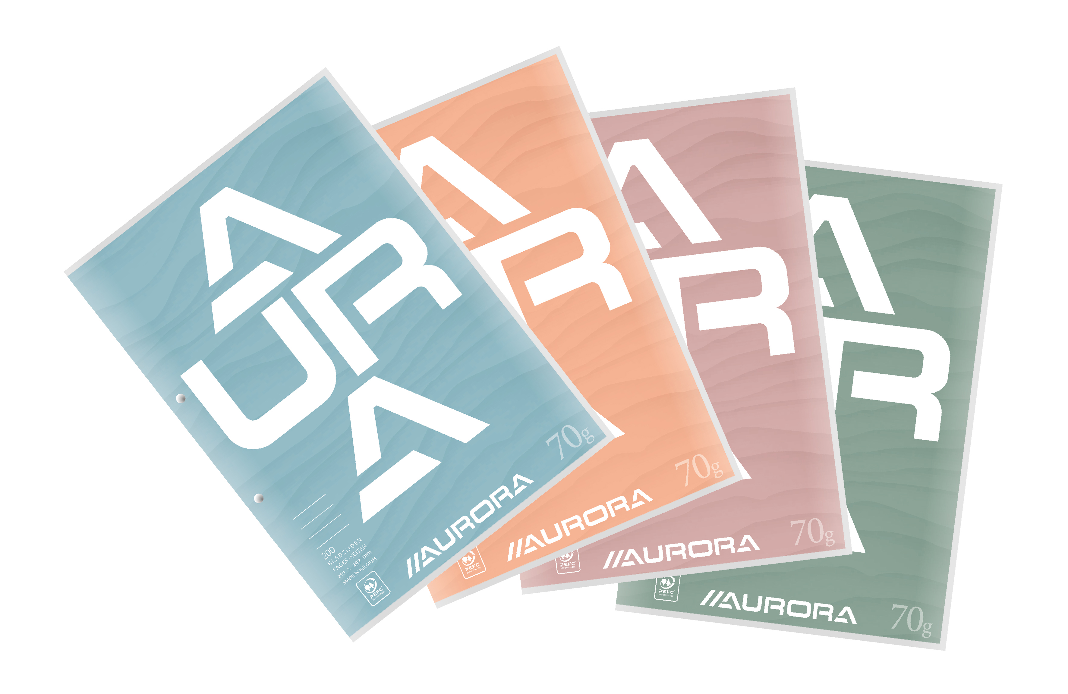 Aurora Cursusblok A4 70 g 21x29.7 cm - Gelijnd - Wit