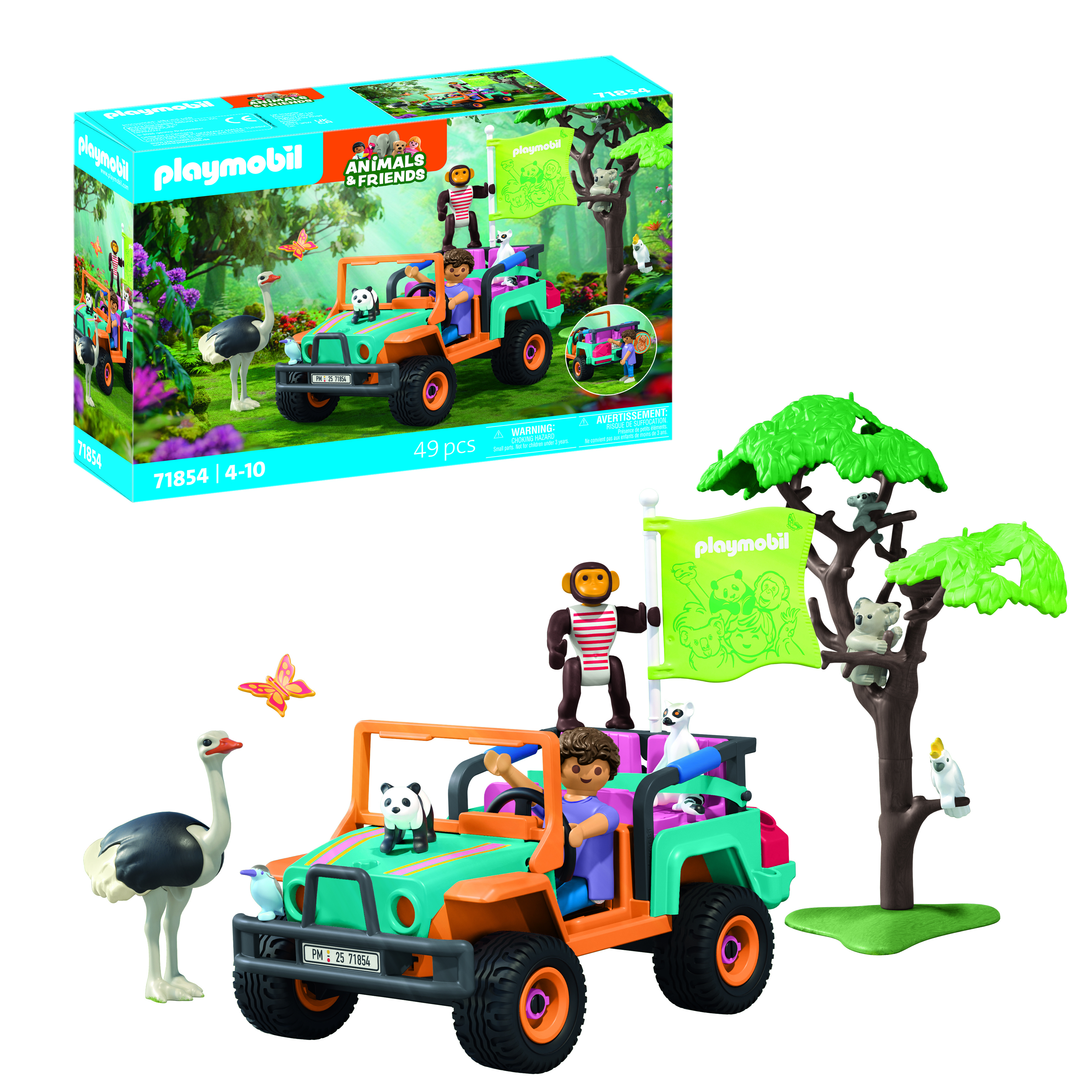 Playmobil Animals & Friends 71854 Kleurrijke terreinwagen