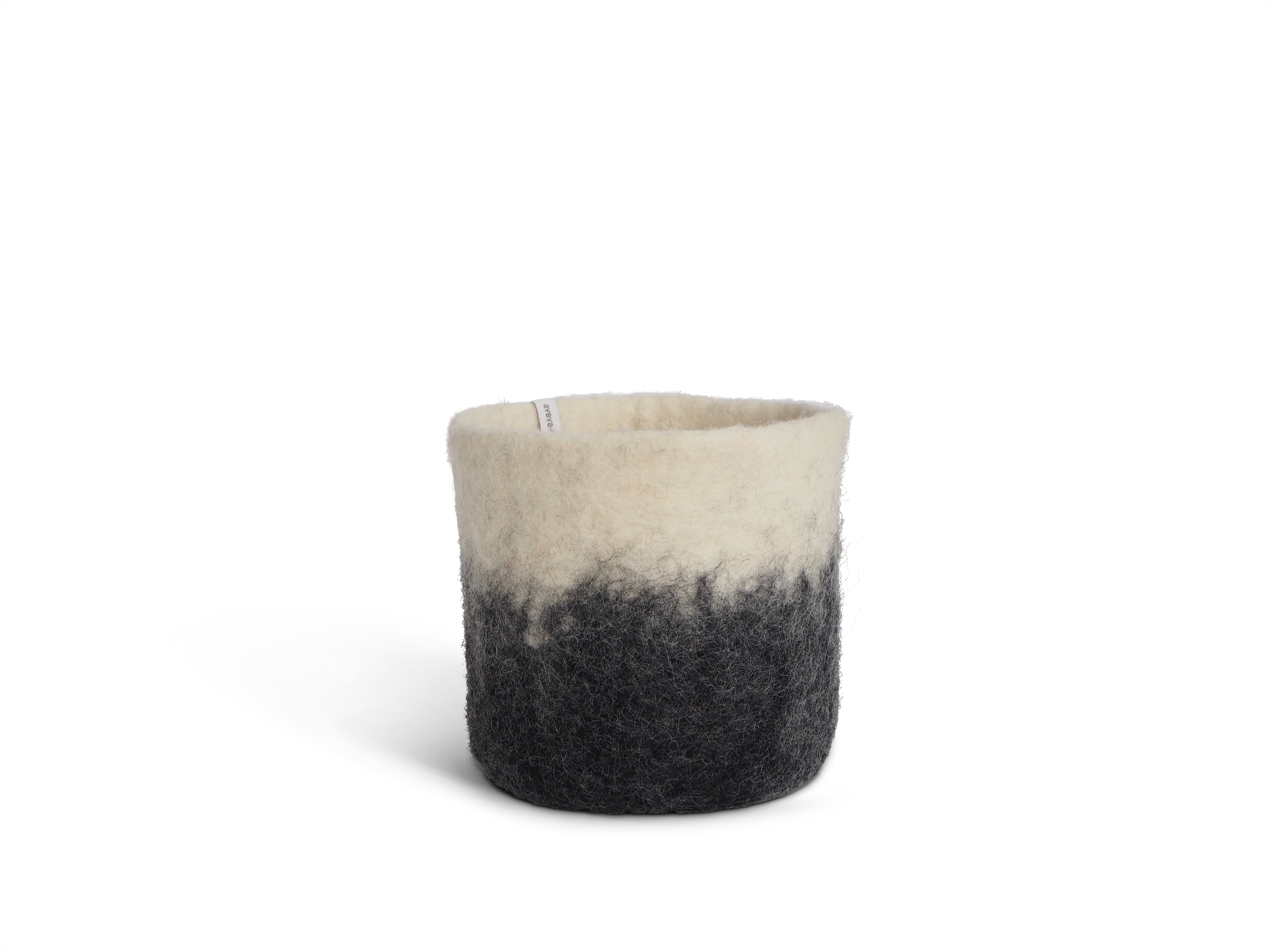 Aveva Bloempot 18 M Dark Grey 14x14 cm - Wol/Naturel Rubber