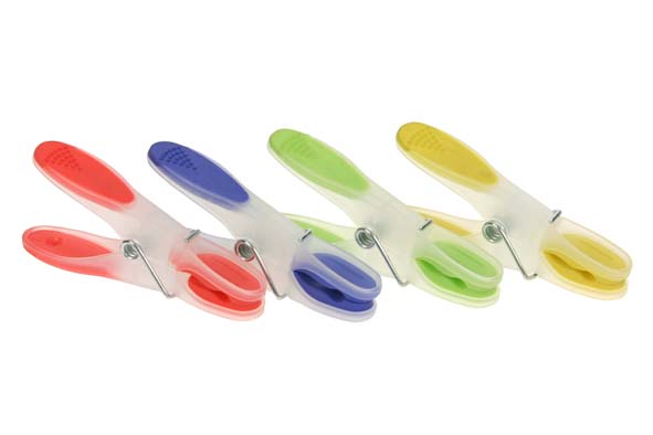 Cosy&Trendy Wasknijpers set 12 stuks 8.5x2 cm - Verschillende Kleuren in set