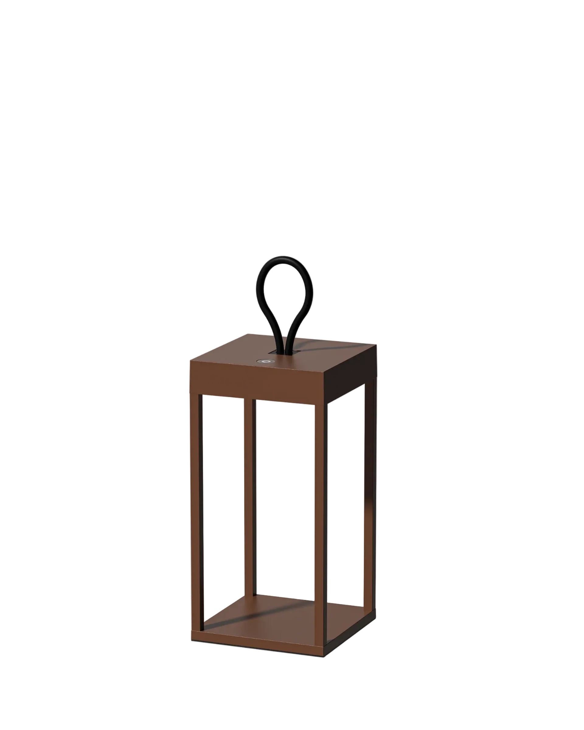 Qoozii Lantaarn Bali Corten 15x15x30 cm - Warm Licht - Dimbaar - Oplaadbaar via USB-C (incl.) - voor Binnen en Buiten