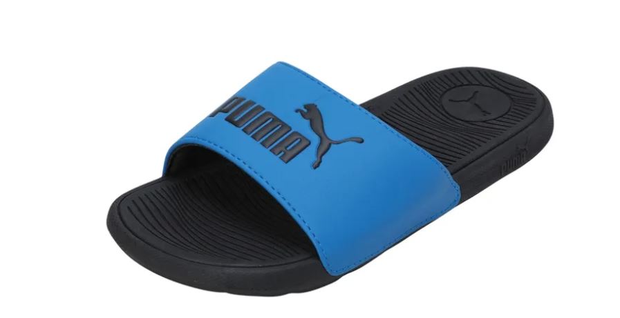Puma Badslipper Jongens Cool Cat 2.0 Zwart/Kobalt - maat 6 - maat 39