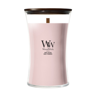 Woodwick Kaars Rose Blush Large - 10.2x17.8 cm - 130 Branduren