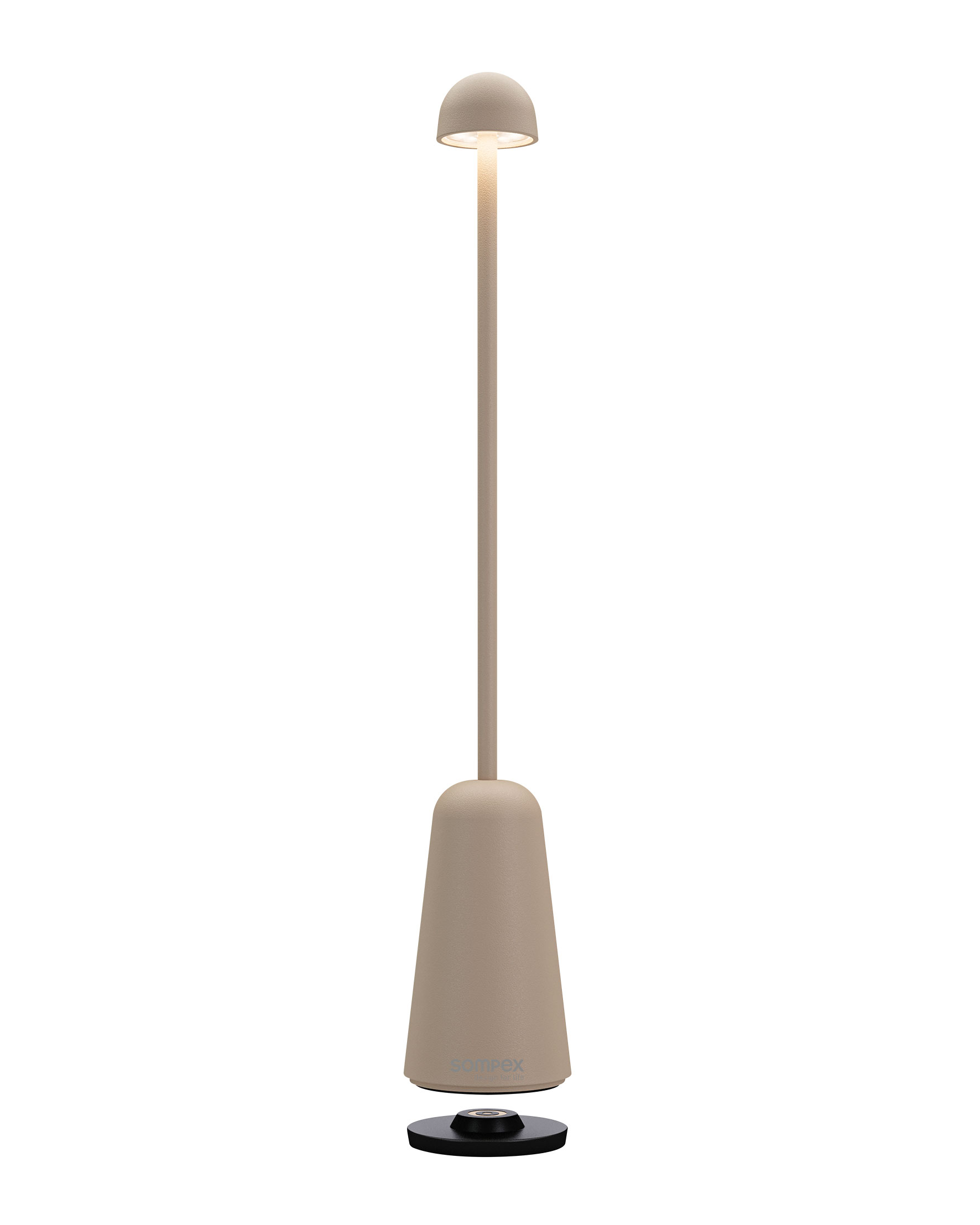 Sompex LED Tafellamp Minimax Sand - 5x30 cm - Aluminium - Oplaadbaar (incl. Oplaadstation) - 1.8 W - voor Binnen en Buiten